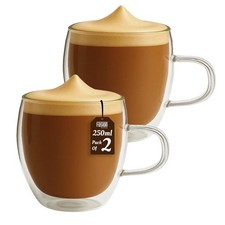 Double Walled Glass Mugs Set