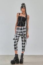 Banned apparel white plaid - white,