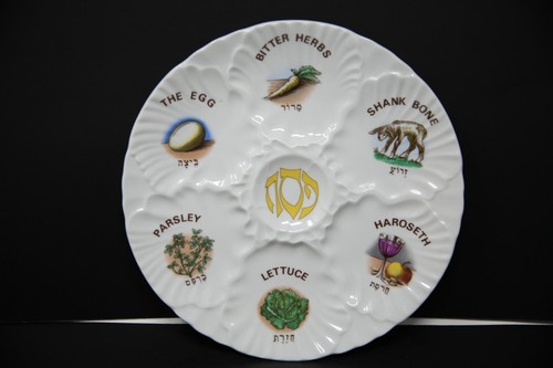 Vintage seder passover plate - seder,