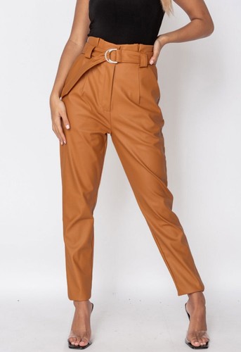 Womens camel faux leather - camel,