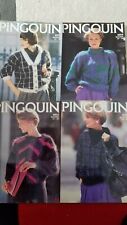4 Pingouin knitting patterns Mohair lady's sweaters cardigan + booklet of knits