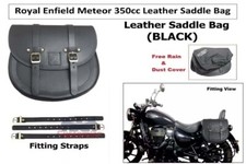 BLACK "LEATHER SADDLE BAG With