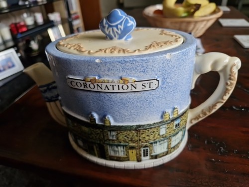 Coronation street teapot - street,