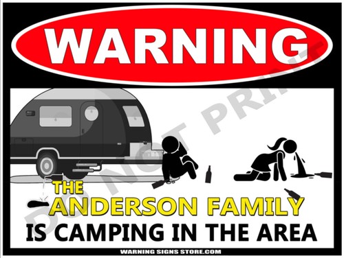 Personalized camping sign - personalized,