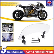 Adjustable Clip-On Windshield Extension Spoiler Windscreen Deflector Motorcycle