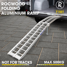 Loading Ramp Folding Aluminium x1 Motorcycle Bike Motorbike 500KG & Strap