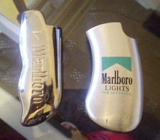 Marlboro Vintage 2x Metal Lighter Cases Collectibles