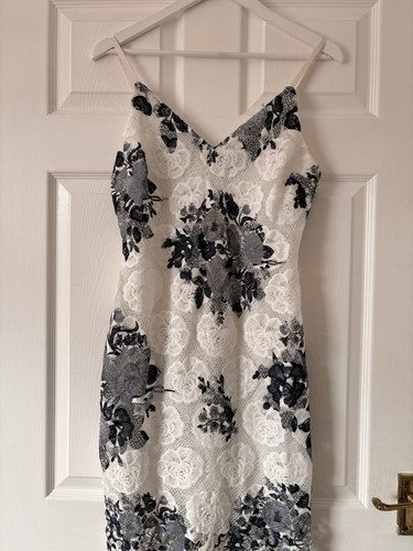Quiz white black floral lace - quiz,