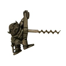 Vintage Tinn Per Norway Handcast Viking Pewter Metal Corkscrew 1970s