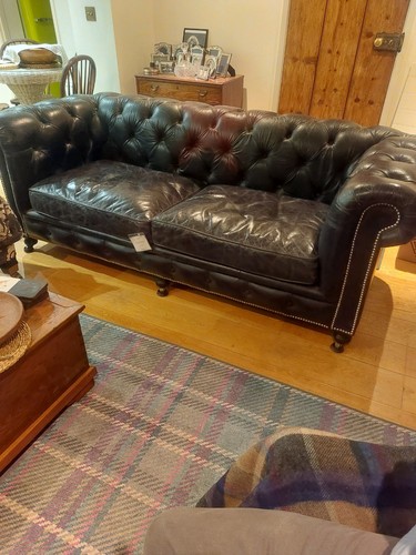 Leather chesterfield sofa - leather,