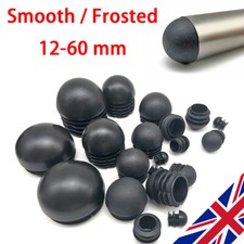 Domed-Round-Plastic-Black-Blanking-End-Cap-Caps-Tube-Pipe-Insert UK