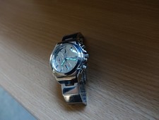 Citizen Men's  WR 100 Chronograph Watch, Chrome dial. new battery. 17cm max