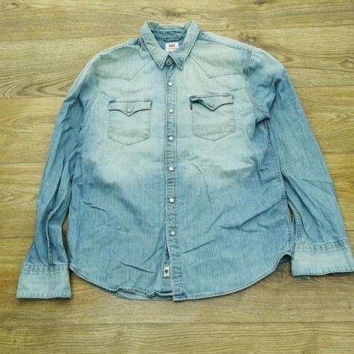 Levi shirt mens blue denim - mens,