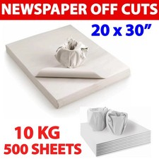 10kg Newspaper Offcuts White Packing Paper 20x30" Chip Shop Wrapping 570 Sheets