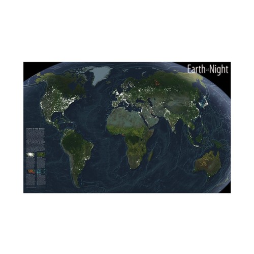 Earth night city lights - at,
