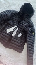 Stone Island Loom Woven Down Jacket Black Excellent Quality!
