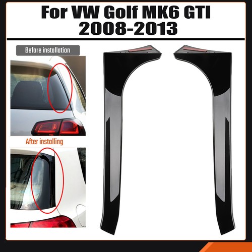 Gloss black rear window - rear, side