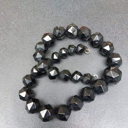 Antique whitby jet necklace - antique,