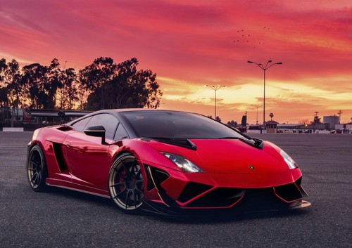 Lamborghini red supercar - lamborghini,