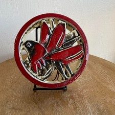 Lisa Larson Porcelain Wall Plaque Fagel Rundel Φ12.0cm/4.7in Vintage RARE