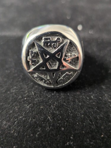 Men pentacle sigil ring - men's,