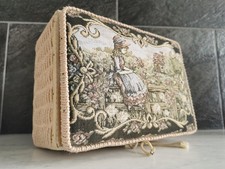 Vintage 70s Wicker Sewing Box