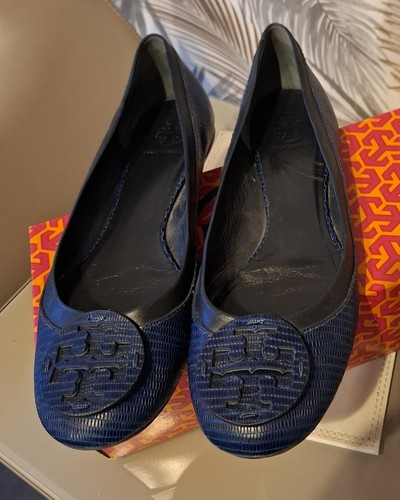 Tory burch blue slip shoes - burch, on