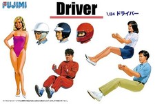 Fujimi 124 Driver Figures Mascot Girl Helmet Set 3 Used