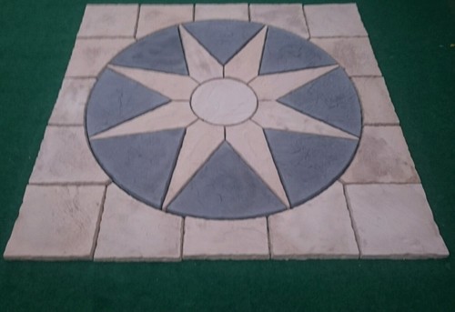 Paving sun star circle - , with