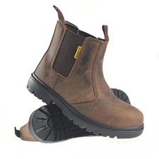 Maxsteel Safety Dealer Work Boots FREE 3PR SOCK PACK Steel Toe Waxy   MS19 NT