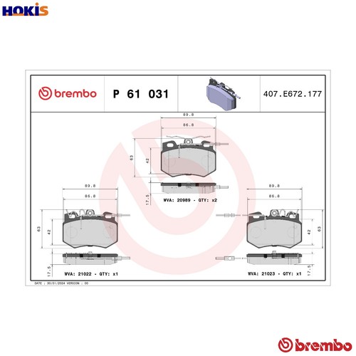 Brake pad set disc - pad,