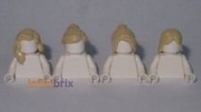 4x Lego Tan Female Hair Pieces