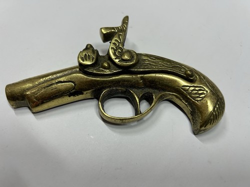 Vintage brass flintlock - vintage,
