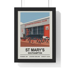St Mary's Stadium Southampton FC Poster Print Saints Football Ground Art