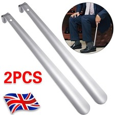 2PCS Long Handled Metal Shoe Horn Stainless Steel Silver Remover Tool 52cm UK