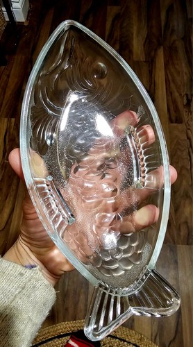 Vintage clear pressed glass - vintage,