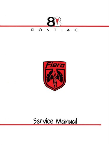 1988 pontiac fiero service - pontiac,