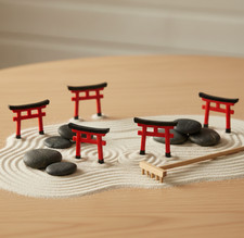 5x Miniature Shinto Torii Tori