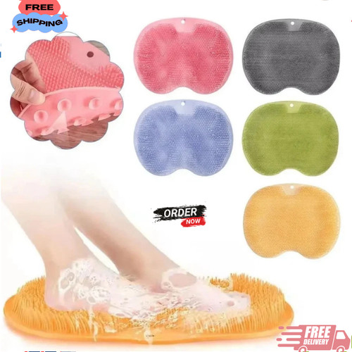 Shower foot scrubber mat - foot, back