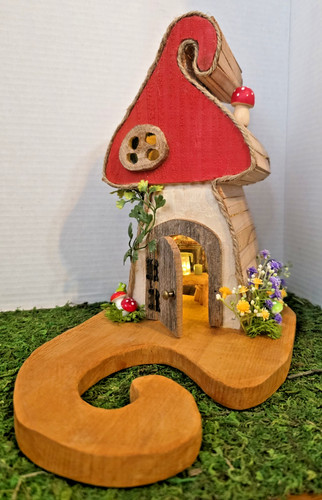 Cedar built mushroom fairy - cedar,
