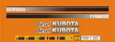 Kubota F1900 Mower Decal Set 