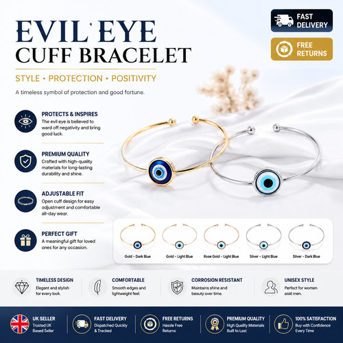 Evil eye bracelet - eye, hamsa