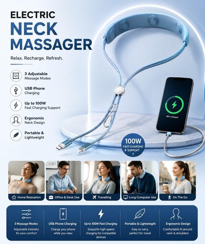 Electric neck massager modes - electric,