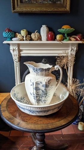 Antique wash jug and bowl - antique,
