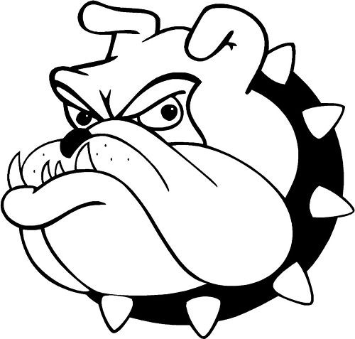 British bulldog head - ,