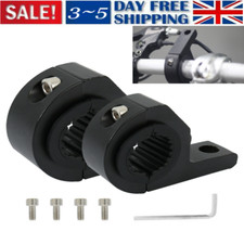 2x 25-35mm Tube Clamps Bull Bar Roll Cage LED Spot Light Holder Mount Bracket UK