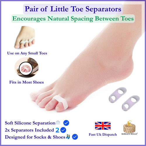 2pcs little toe separator soft - little,