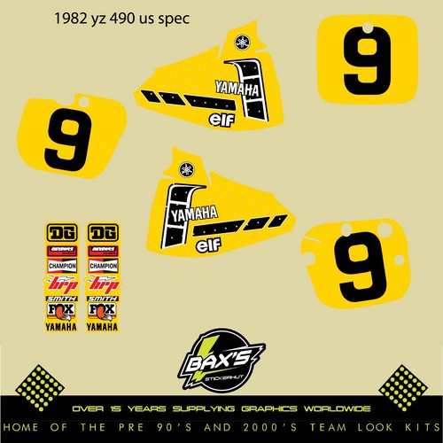 Yamaha 490 1982 graphic kit - yamaha,