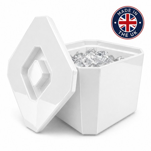White insulated ice bucket - insulated,