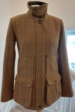 Joules Tweed Field Jacket Size 10 VGC Brown. B139